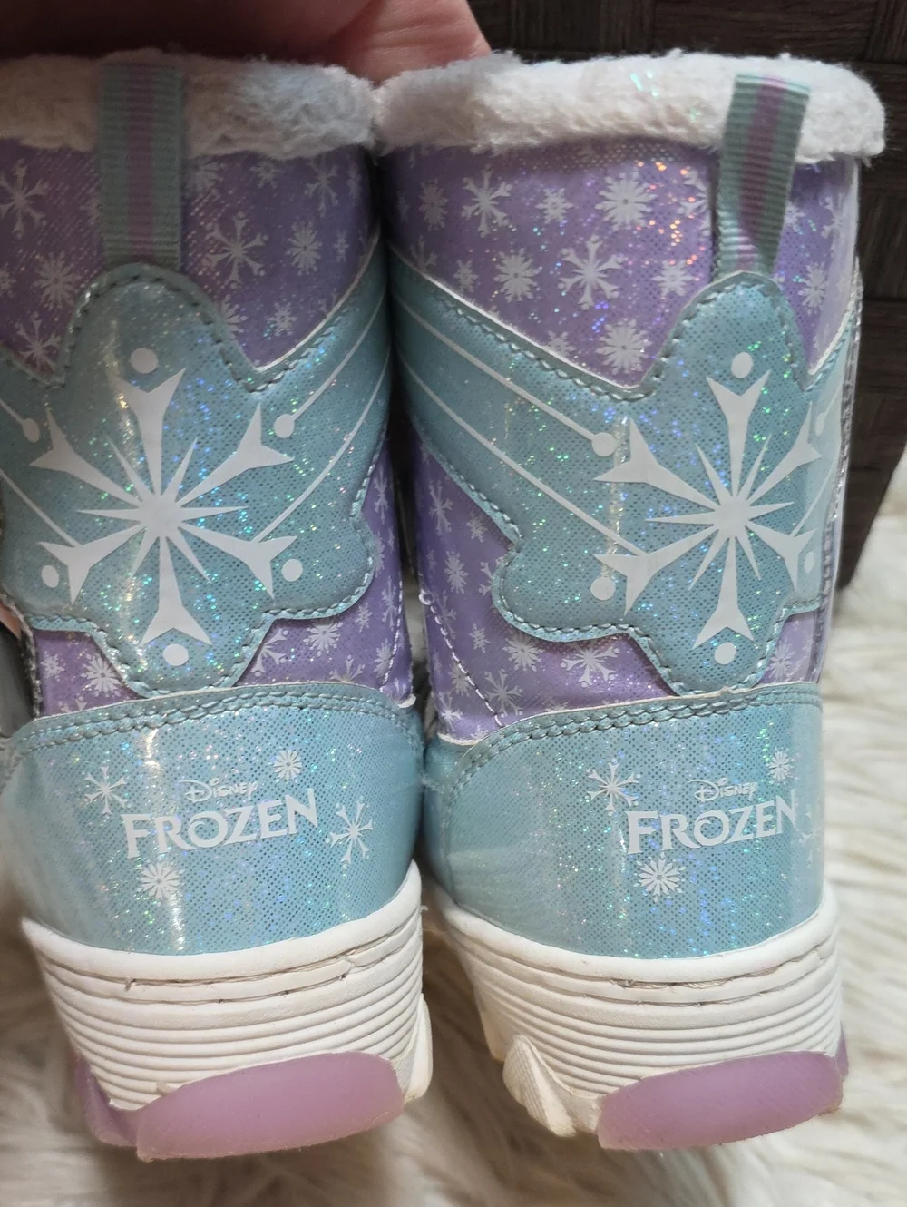Disney Frozen Light Up Snow/winter Boots- 11 Toddler